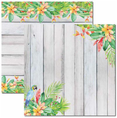 SC-450-Verão Tropical 4 - Papel para Scrapbook Dupla Face