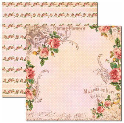 SC-445-Primavera 10 - Papel para Scrapbook Dupla Face