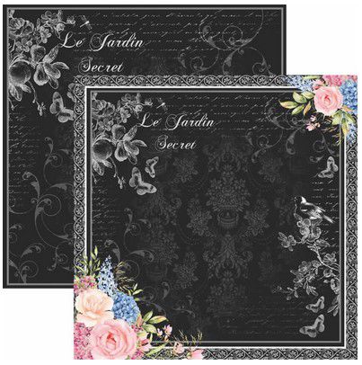 SC-405-Hortênsias 5 - Papel para Scrapbook Dupla Face
