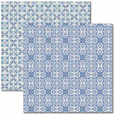 SC-309 Azulejo Português 4 - Papel para Scrapbook Dupla Face