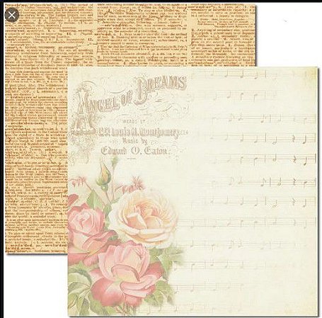 SC- 199 -Angel of Dream - Papel para Scrapbook Dupla Face