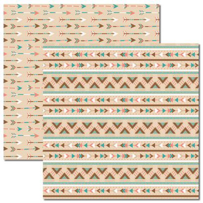 SC-360 Tribal 6 - Papel para Scrapbook Dupla Face