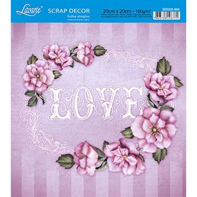 SDSXX-004 - PAPEL PARA SCRAP DECOR - LOVE