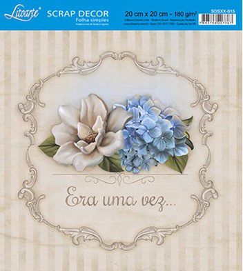 SDSXX-015 - PAPEL PARA SCRAP DECOR - ERA UMA VEZ...