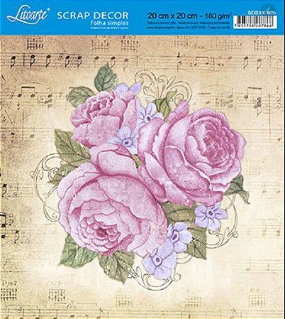 SDSXX-025 - PAPEL PARA SCRAP DECOR - ROSAS