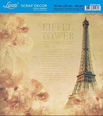 SDSXX-036 - PAPEL PARA SCRAP DECOR - PARIS