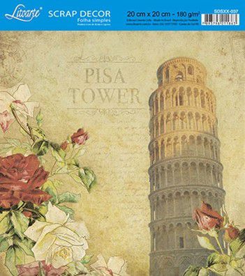 SDSXX-037 - PAPEL PARA SCRAP DECOR - TORRE
