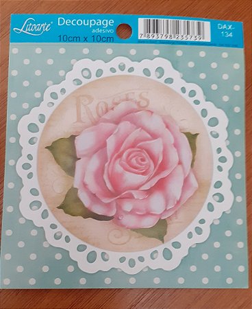 DECOUPAGEM ADESIVA 10X10 - DAX-134 -ROSES