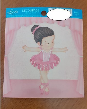 DECOUPAGEM ADESIVA 10X10 - DAX-157 -BAILARINA MORENA II