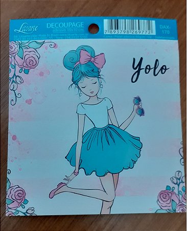 DECOUPAGEM ADESIVA 10X10 - DAX-170 -MENINA YOHO