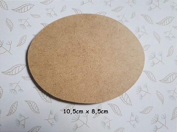 Aplique em MDF - Placa Oval  10,5x8,5 cm