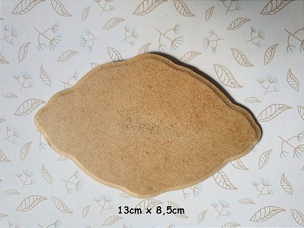 Aplique em MDF - Placa  13 x 8,5 cm