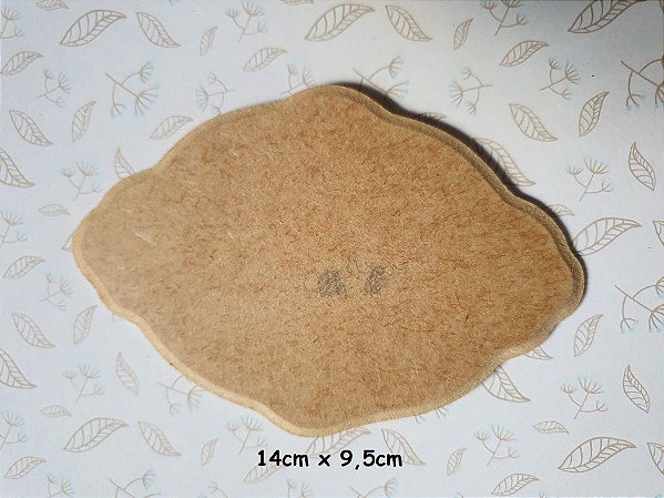 Aplique em MDF - Placa  14 x9,5 cm