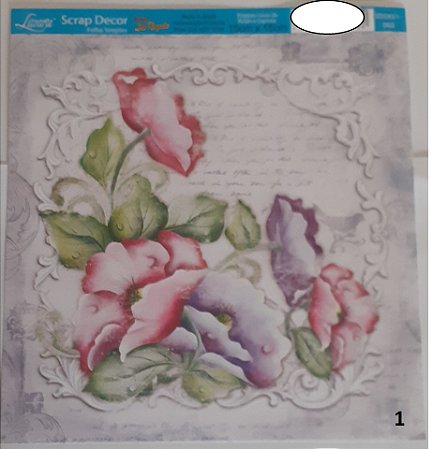 SDSXV1- SCRAP DECOR 15X15-002 - FLORES