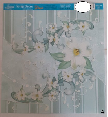 SDSXV1- SCRAP DECOR 15X15-007 - FLORES