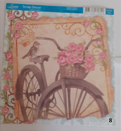 SDSXV- SCRAP DECOR 15X15-025 - BICICLETA