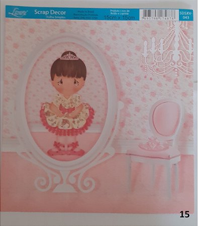 SDSXV- SCRAP DECOR 15X15-043 - BAILARINA
