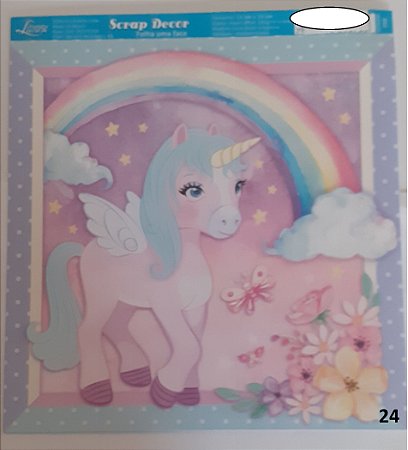 SDSXV- SCRAP DECOR 15X15-098 -UNICORNIO