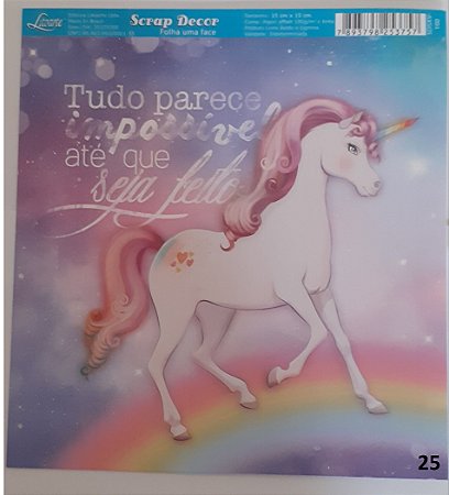 SDSXV- SCRAP DECOR 15X15-100 -UNICORNIO I