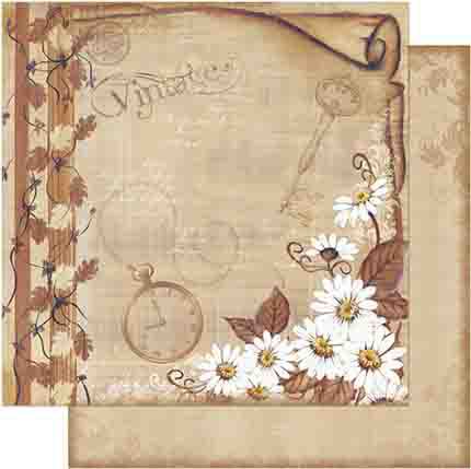 SD1-070 - PAPEL PARA SCRAPBOOK DUPLA FACE BY LILI NEGRÃO - MARGARIDAS