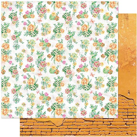 SD-1087 - SCRAP DUPLA FACE - SUCULENTAS AQUARELA