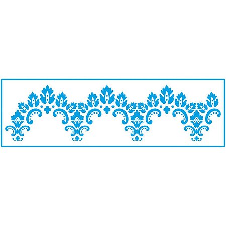 STE-340 - STENCIL - BARRADO RENDA FOLHAS
