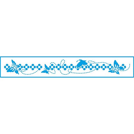 STB-019 - STENCIL - FLORES BORBOLETAS