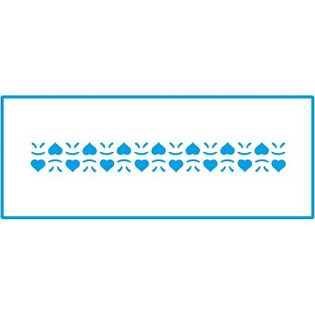 STP-006 - STENCIL - BARRADOS DE CORAÇÕES