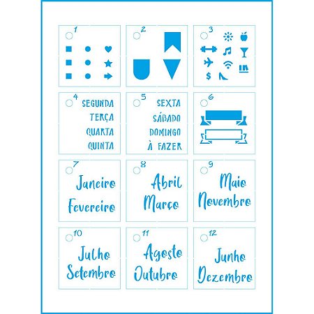 STMI-022 - KIT MINI STENCIL - PLANNER