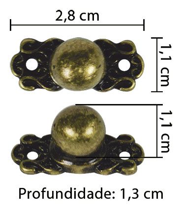 LAPX-2001 - PUXADOR METÁLICO - OURO VELHO