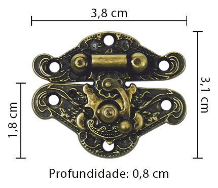 LAT-1001 - TRAVA METÁLICA - OURO VELHO