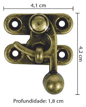 LAT-3001 - TRAVA METÁLICA - OURO VELHO