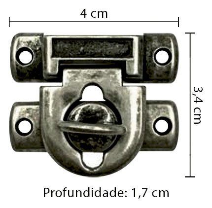 LAT-3008 - TRAVA METÁLICA - PRATA VELHA