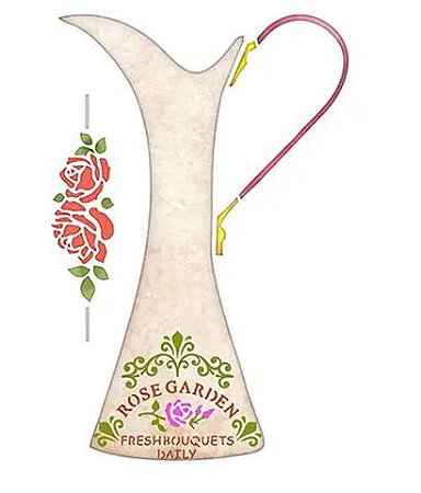 STR-019 - STENCIL - ROSE GARDEN
