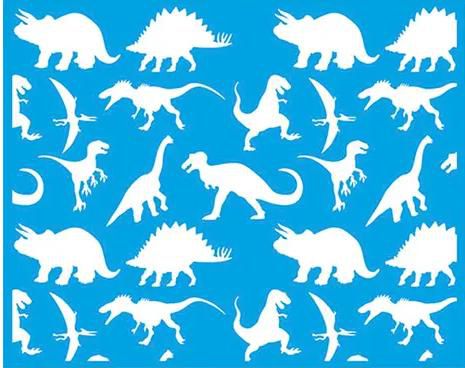 STR-111 - STENCIL - DINOSSAUROS