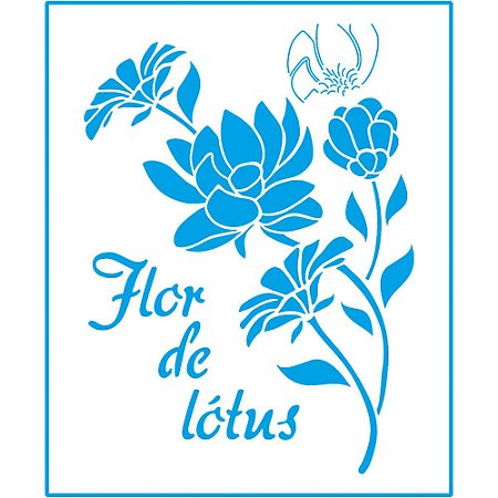 STM-675 - STENCIL - FLOR DE LÓTUS
