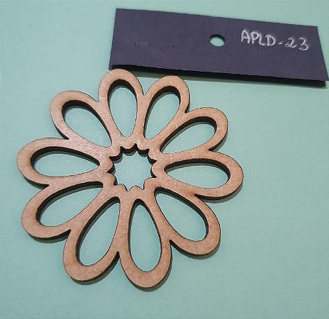 APLD-23- Flor 10 pétalas 6,5x6,5cm - Recorte a laser
