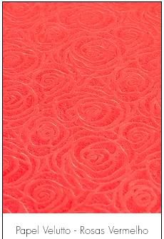 Papel Velutto - Rosas Vermelho