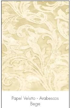 Papel Velutto - Arabescos Bege