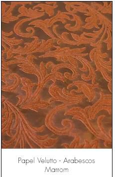 Papel Velutto - Arabescos Marrom