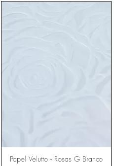 Papel Velutto - Rosas G Branco