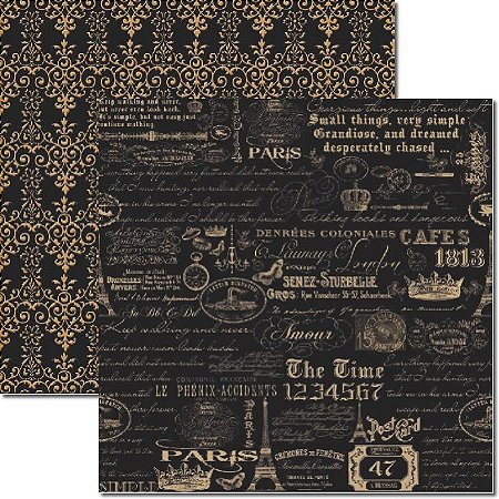 SC-182 Paris Clássico - Papel para Scrapbook Dupla Face