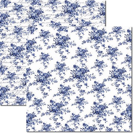 SC-264 Azulejo Português - Papel para Scrapbook Dupla Face