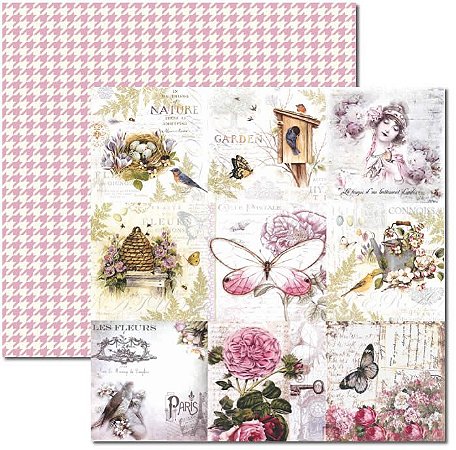 SC-400 Vintage 3 - Papel para Scrapbook Dupla Face