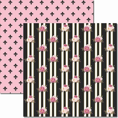 SC-419-Chanel 4 - Papel para Scrapbook Dupla Face