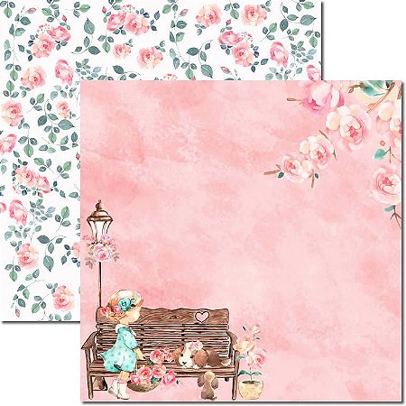 SC-491-Sweet Girl 2 - Papel para Scrapbook Dupla Face