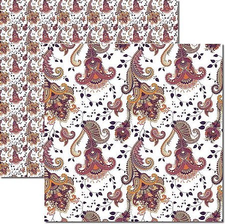 SC-501-Indian 2 - Papel para Scrapbook Dupla Face