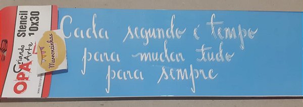 2229 - Stencil Opa Frase Tempo