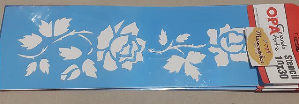 1036 - Stencil Opa Flores Rosas II