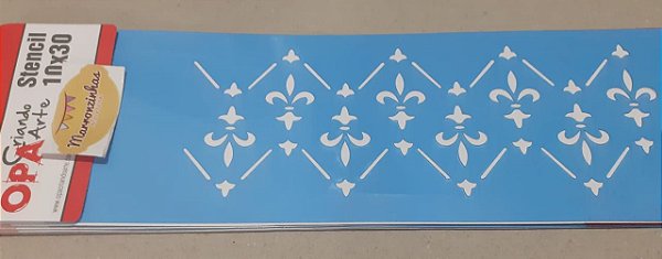 438 - Stencil Opa Border Flor de Liz